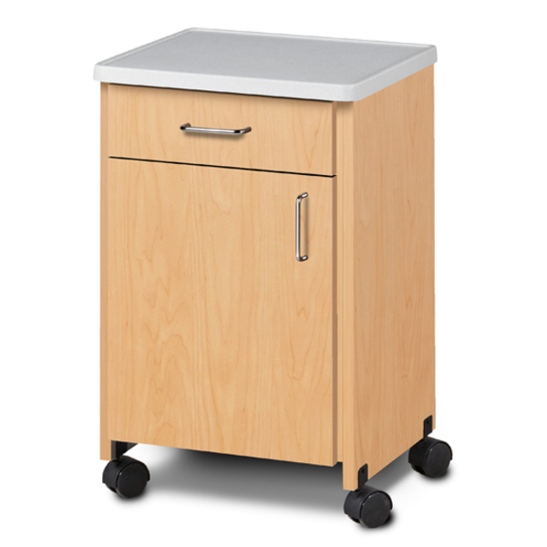 Clinton Mobile, Molded Top Bedside Cabinet, Gray 8720-A-1GR